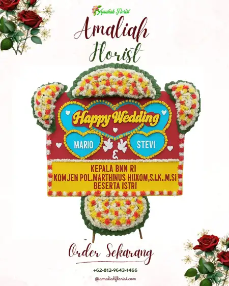 Papan Bunga Pernikahan Putat